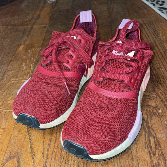 •ADIDAS•BURGUNDY COLLEGIATE ORIGINAL NMD_R1 SNEAKERS SIZE 6 WITH BOX. VGUC - Picture 9 of 10